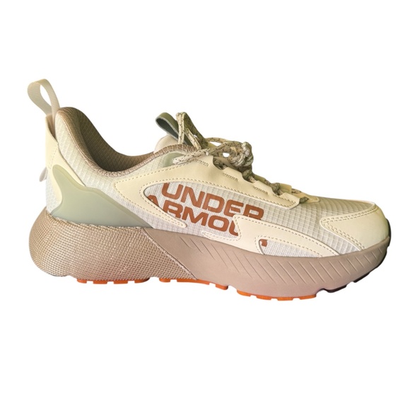NWB-UNDER ARMOUR HOVR MEGA 2 MVMNT/WHITE-BROWN/ UNISEX SHOES/SIZE M 10.5 - W 12 main image 7